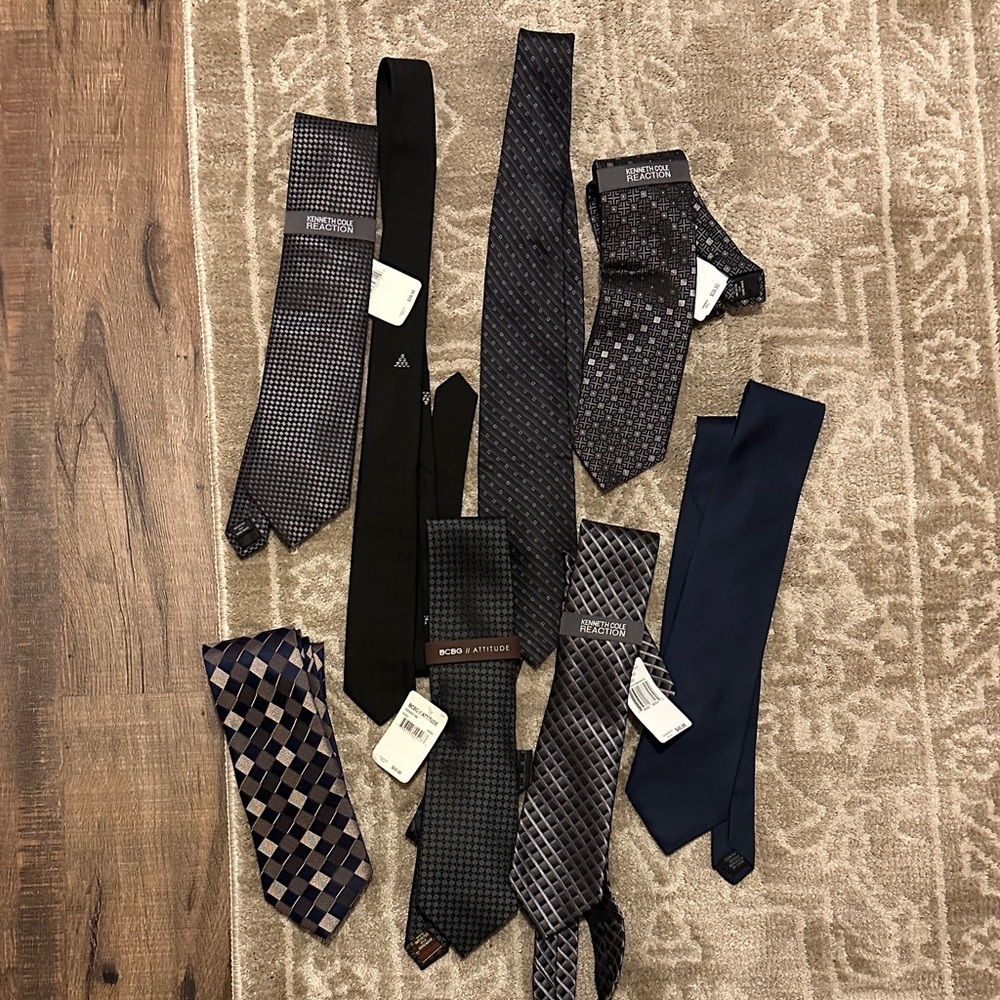 Kenneth Cole Reaction Black and Gray Ties